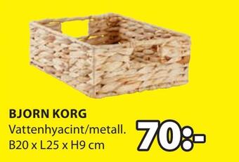 JYSK Bjorn korg erbjuda