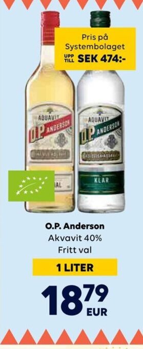 O.P. Anderson Akvavit 40%