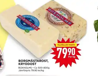BORGMÄSTAROST, KRYDDOST BOXHOLMS
