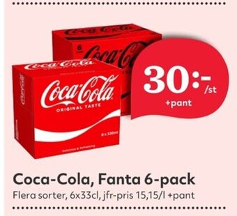 Hemköp Coca-Cola, Fanta 6-pack erbjuda