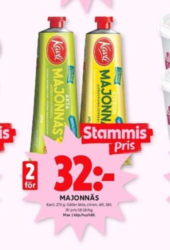 ICA Kvantum Kavli majonnäs erbjuda