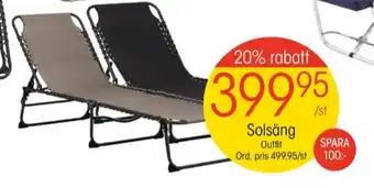 EKO Fritab solsäng erbjuda