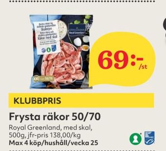 Hemköp Royal greenland räkor med skal erbjuda