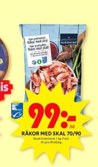 ICA Kvantum Royal greenland räkor med skal erbjuda