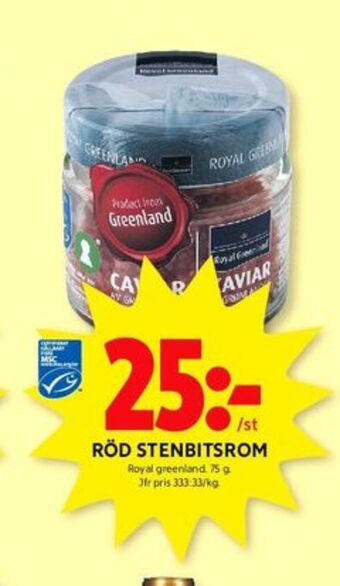 ICA Kvantum Royal greenland kaviar erbjuda