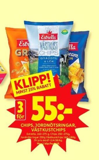 ICA Kvantum Estrella chips erbjuda