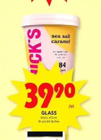 ICA Kvantum Nicks glass erbjuda