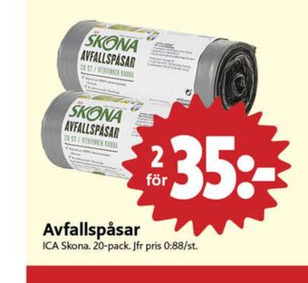 ICA Nära Skona avfallspåsar erbjuda