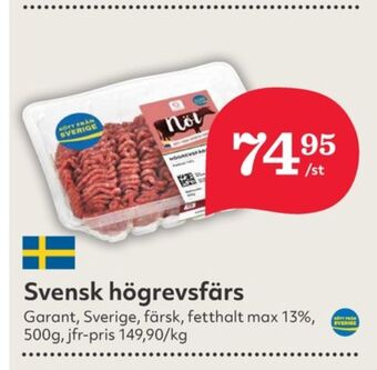 Hemköp Garant nötfärs erbjuda
