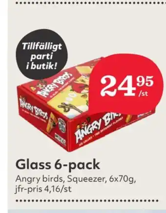 Angry birds glasspinnar