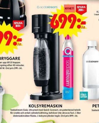 ICA Maxi Sodastream kolsyremaskin erbjuda