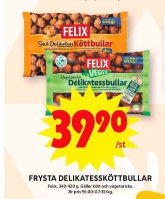 ICA Maxi Felix vegobullar erbjuda