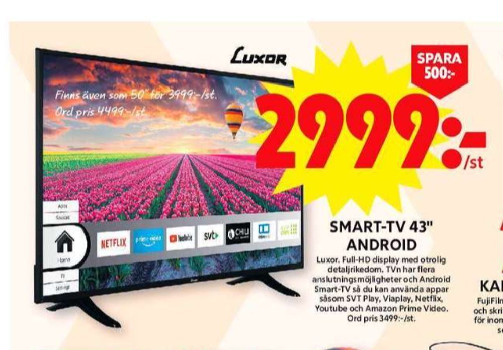 Luxor tv erbjudande hos ICA Maxi