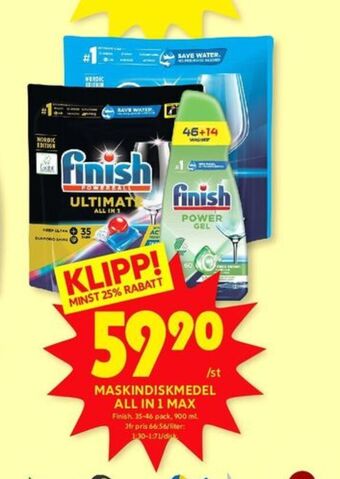 ICA Kvantum Finish maskindiskmedel erbjuda