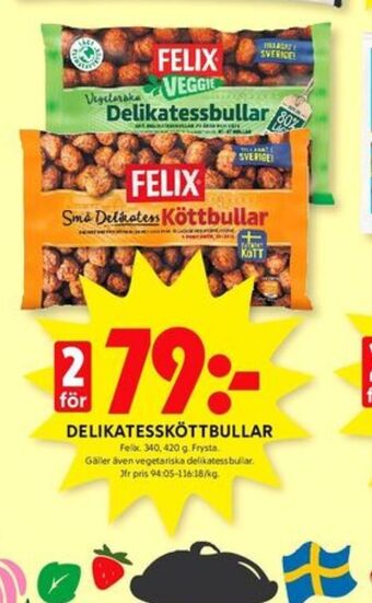 ICA Kvantum Felix köttbullar erbjuda