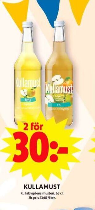 ICA Maxi Kullamust äppelmust erbjuda