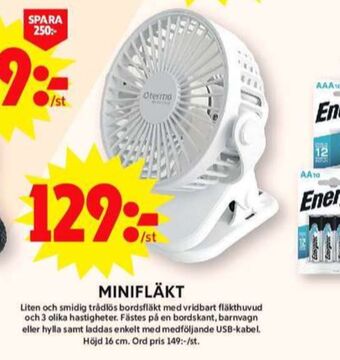 Termo bordsfläkt