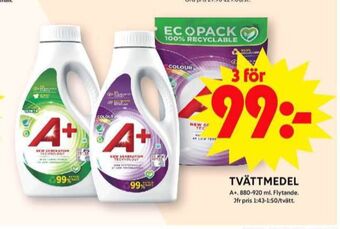 ICA Maxi A+ tvättmedel flytande erbjuda