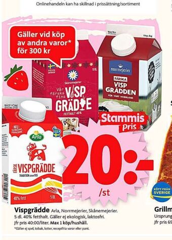 ICA Supermarket Arla vispgrädde erbjuda