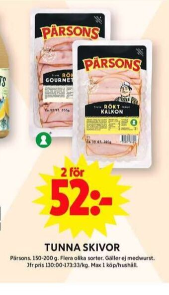 ICA Maxi Pärsons kalkon erbjuda