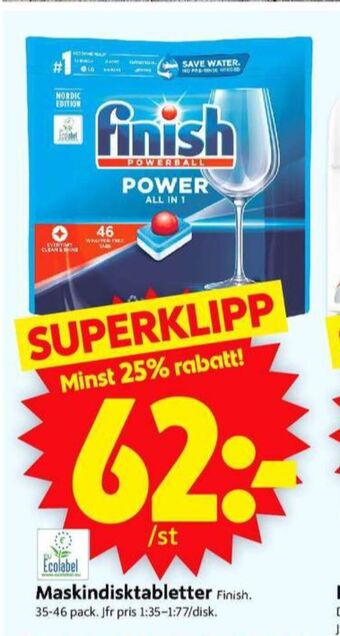 ICA Supermarket Finish diskmaskintabs erbjuda