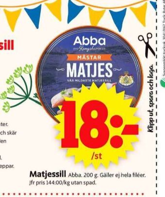 ICA Supermarket Abba matjessill erbjuda