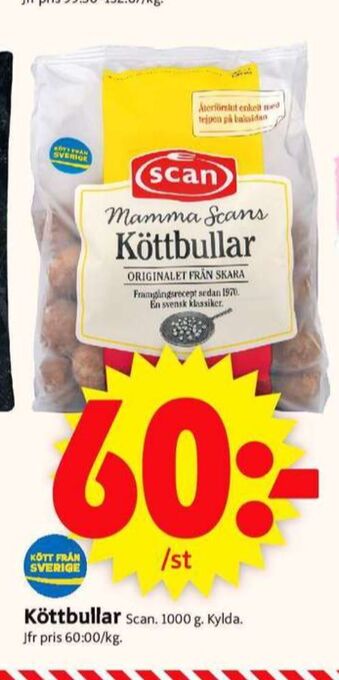 ICA Supermarket Mamma scan köttbullar erbjuda