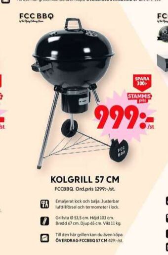 ICA Maxi Fcc bbq klotgrill erbjuda