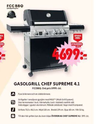 ICA Maxi Fcc bbq gasolgrill erbjuda