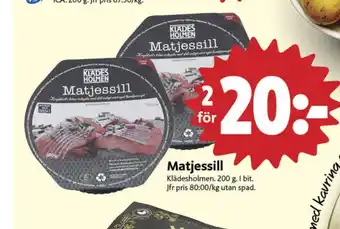 ICA Nära Klädesholmen matjessill erbjuda