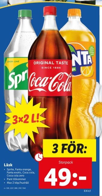 Lidl Coca cola läskedryck erbjuda