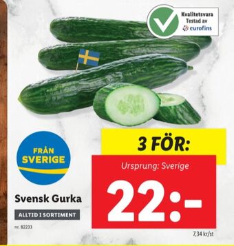 Lidl Svea lantkött gurka erbjuda