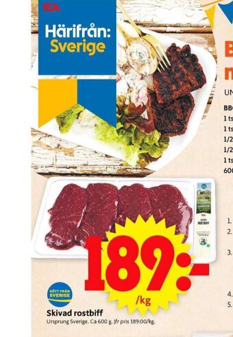 ICA Supermarket Ica rostbiff erbjuda