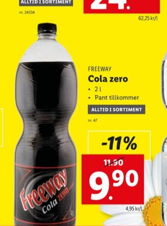 Lidl Cola 0 läskedryck erbjuda