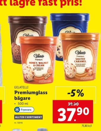 Lidl Gelatelli glass erbjuda