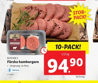 Lidl Butchers hamburgare erbjuda
