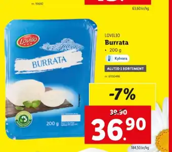 Lidl Milbona burrata erbjuda