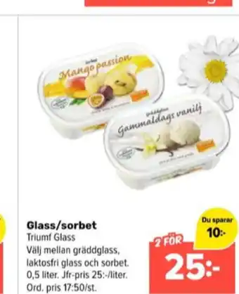 Coop Extra Triumf glass erbjuda