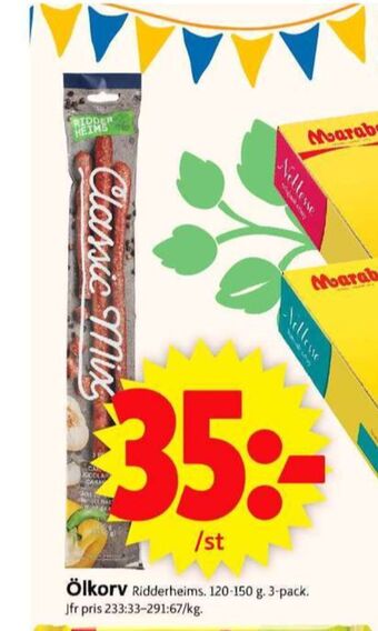 ICA Supermarket Ridderheims ölkorv erbjuda