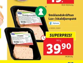 Lidl Norsk sjømat laxpatè & -pastej erbjuda