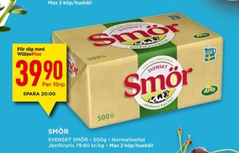 Willys Svenskt smör erbjuda