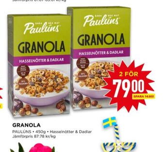 Willys Paulùns granola erbjuda