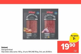 Coop Extra Grilstad salami erbjuda