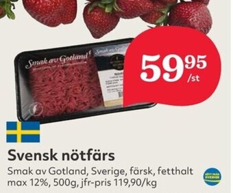 Hemköp Svensk nötfärs erbjuda