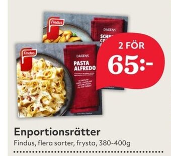 Hemköp Enportionsrätter Findus erbjuda
