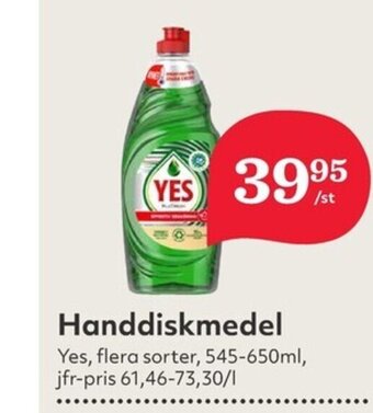Hemköp Handdiskmedel Yes erbjuda
