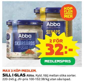 Coop Daglivs Sill i glas erbjuda