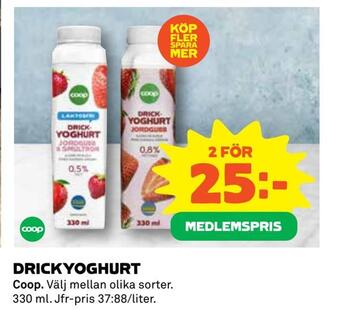 Coop Daglivs Drickyoghurt erbjuda