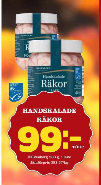 Din Mat Handskalade räkor erbjuda