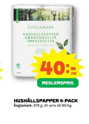 Coop Daglivs Hushållspapper 4-pack erbjuda